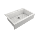 thumbnail image 6 of BOCCHI 1500-001-0127 Nuova Apron Drop-In Fireclay 34" Single Kitchen Sink White, 6 of 7