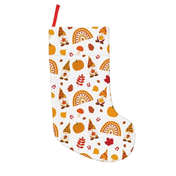 Picia Fall Gnomes Harvest for 18in Christmas Stockings, Xmas Stocking for Kids, Holiday and Family Stocking for Fireplace or Party Decoration