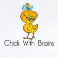 thumbnail image 2 of CafePress - Chick With Brains Infant Bodysuit - Baby Light Bodysuit, Size Newborn - 24 Months, 2 of 4