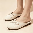 thumbnail image 4 of CHICVOMEY Womens Slip On Mules Closed Toe Comfortable Slippers for Women Casual Ballet Flats Style Wide Width Womens Flats Easy On Off Shoes for Home Commute Office, 4 of 8