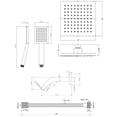 thumbnail image 5 of Laguna Brass 4310CP Bathroom 2 in 1 Rain Shower Head & Handheld Shower System with Stainless Steel Braided Hose and 3-Way Water Diverter Chrome Finish, 5 of 5