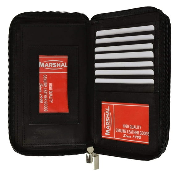 Ladies Checkbook Organizer Genuine Leather Zip Around Clutch Wallet 4575 CF (C)