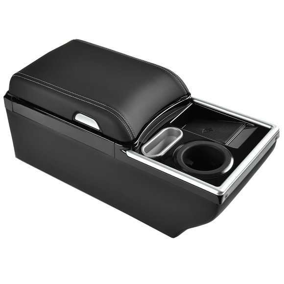 Coverado Consola Central Asiento De Banco Universal Consola Central Asiento Trasero De Camión Organizador De Automóvil Con Portavasos Caja De Apoyabrazos Central Trasero Para Automóvil Con Almacenamie