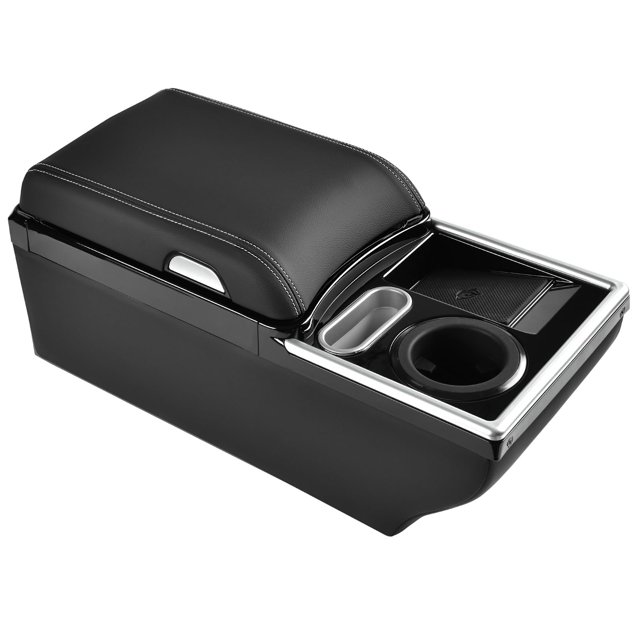 Coverado Consola Central Asiento De Banco Universal Consola Central Asiento Trasero De Camión Organizador De Automóvil Con Portavasos Caja De Apoyabrazos Central Trasero Para Automóvil Con Almacenamie