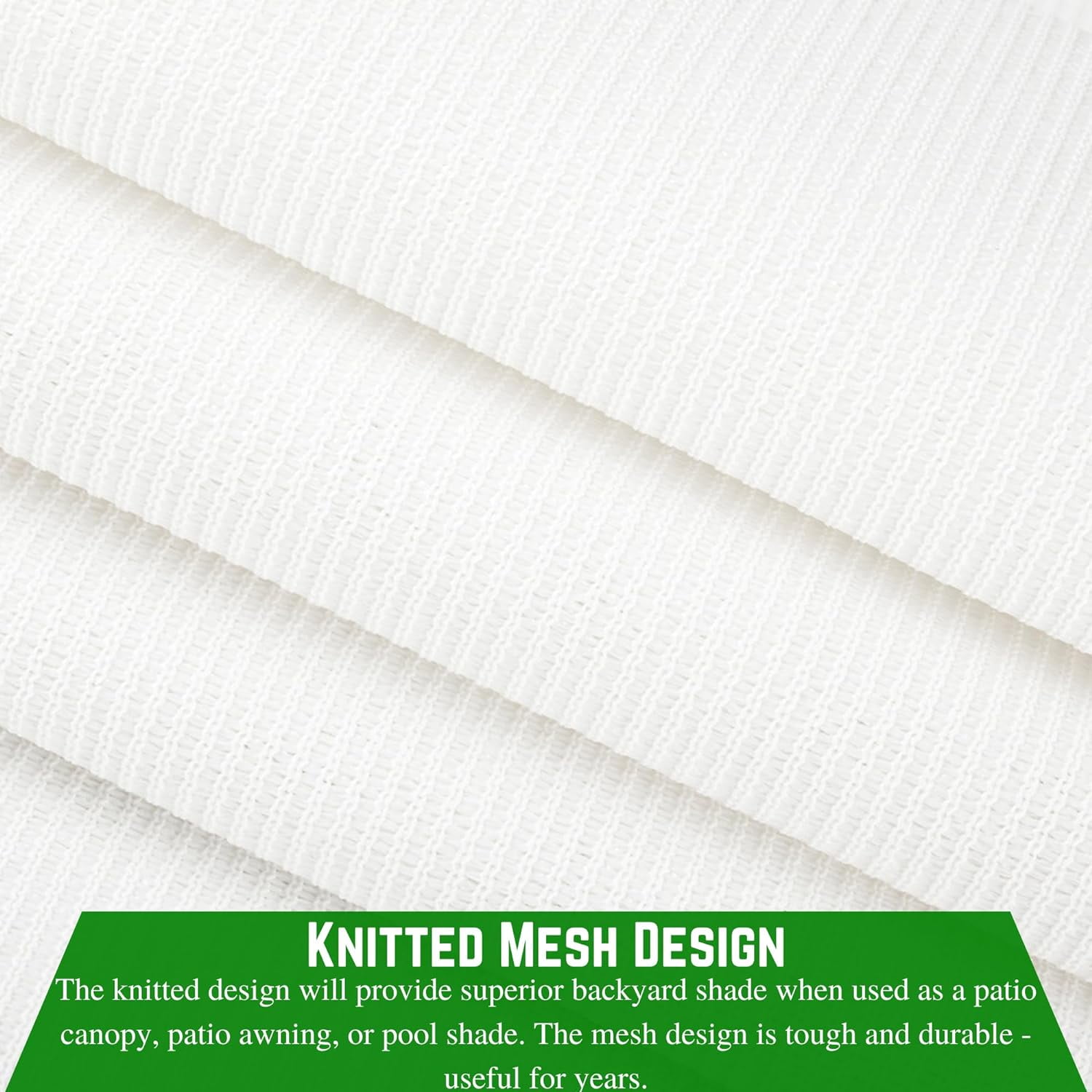 Farm Plastic Supply - White Shade Cloth - 50% - Mesh Fabric for Fence Privacy Screen, Garden Shade, Mesh Fence Screening, Shade Cloth Rolls, Wind Screen (6' x 10')