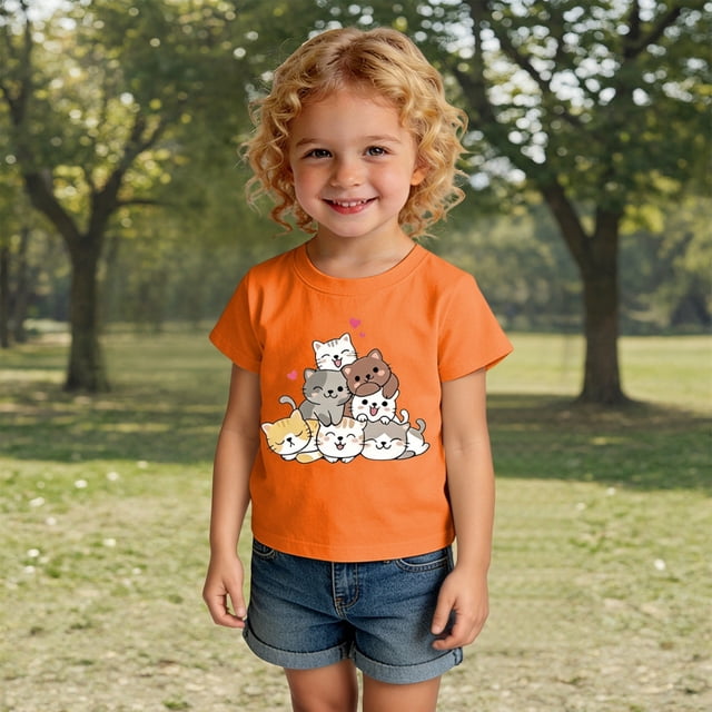 Chandail Garçon Col Rond Manches Courtes Chandails Garçon T-Shirts Taille 4T Vêtements Garçon