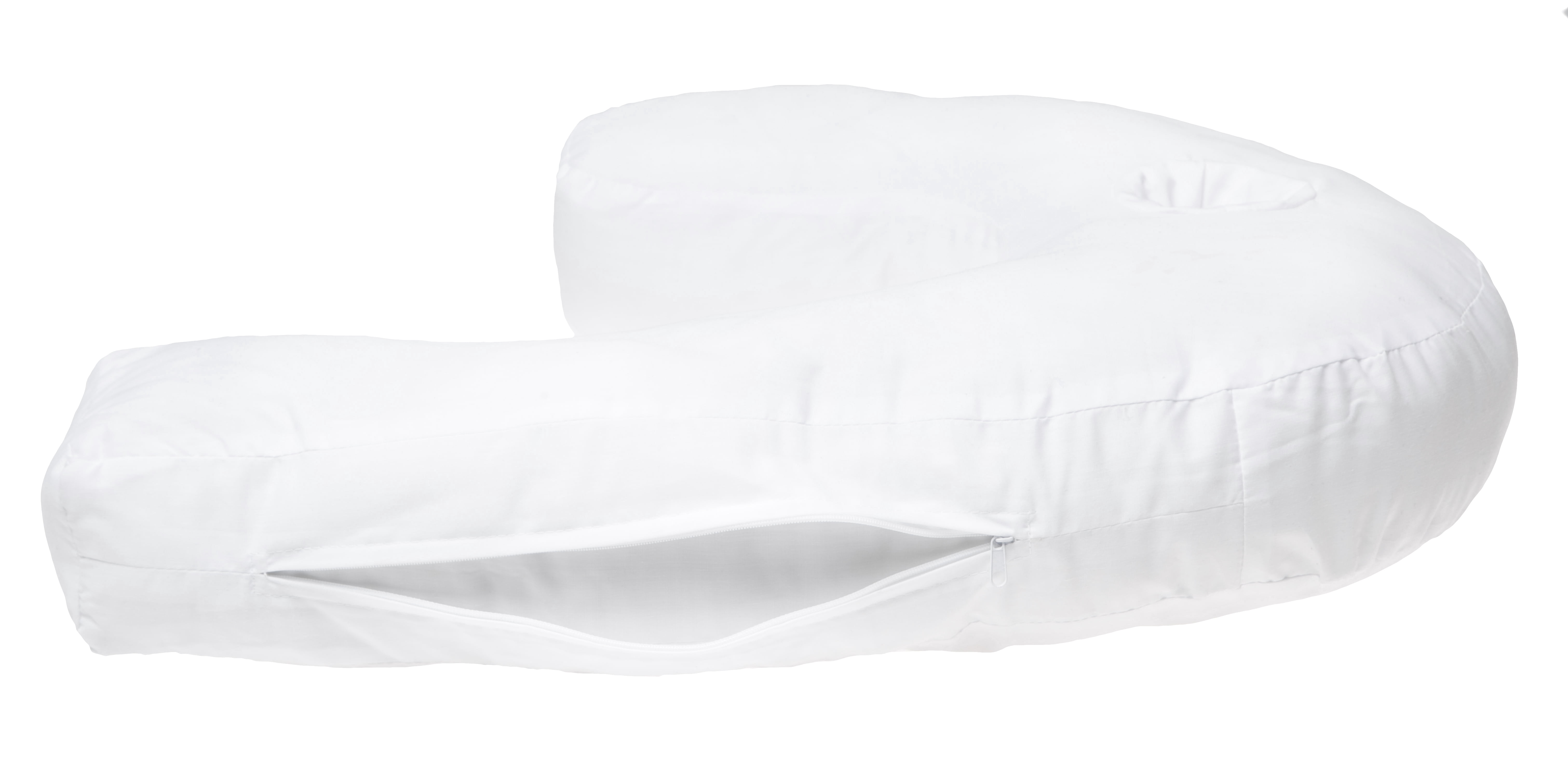 deluxe comfort cover for stress free side sleeper pillow  hypoallergenic  soft stain-resistant  50% polyester/25% rayon/25% cotton  pillow cover, blue
