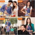 thumbnail image 4 of Mandala Pioneer Flower Collage Apron-Garden Aprons for Women with Pockets-Cotton Linen Waterproof Kitchen Cooking Gardening Aprons Adjustable for Kitchen,Cooking,BBQ and Salon 33x27 Inch, 4 of 7