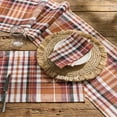 thumbnail image 5 of Split P Russett Plaid Striped Red Napkin Set Of 4, 5 of 6