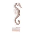 thumbnail image 1 of Estatua de madera para mesa de playa, decoración costera, figura decorativa, estatua de mesa para Forma de caballito de mar, 1 of 9