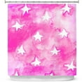 thumbnail image 1 of Shower Curtains 70" x 73" from DiaNoche Designs by Marley Ungaro - Artsy Pink Stars, 1 of 1