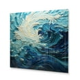 thumbnail image 2 of Designart "Glacier Glacial Sprial Painting I" Pointillism Metal Wall Art, 2 of 5