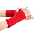 thumbnail image 4 of WRKEKC Gloves for Women Heart Hollow Knitted Unisex Fingerless Gloves with Wrist Warmth for Fall and Winter Cold Weather, 4 of 5
