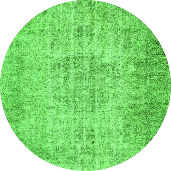 Ahgly Company Indoor Round Persian Green Traditional Area Rugs, 6' Round