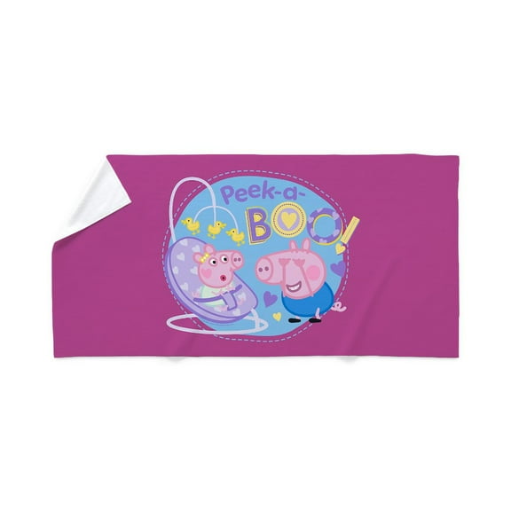 CafePress - Peppa Pig: Peek A BOO! - Large Beach Towel, Soft 30"x60" Towel with Unique Design