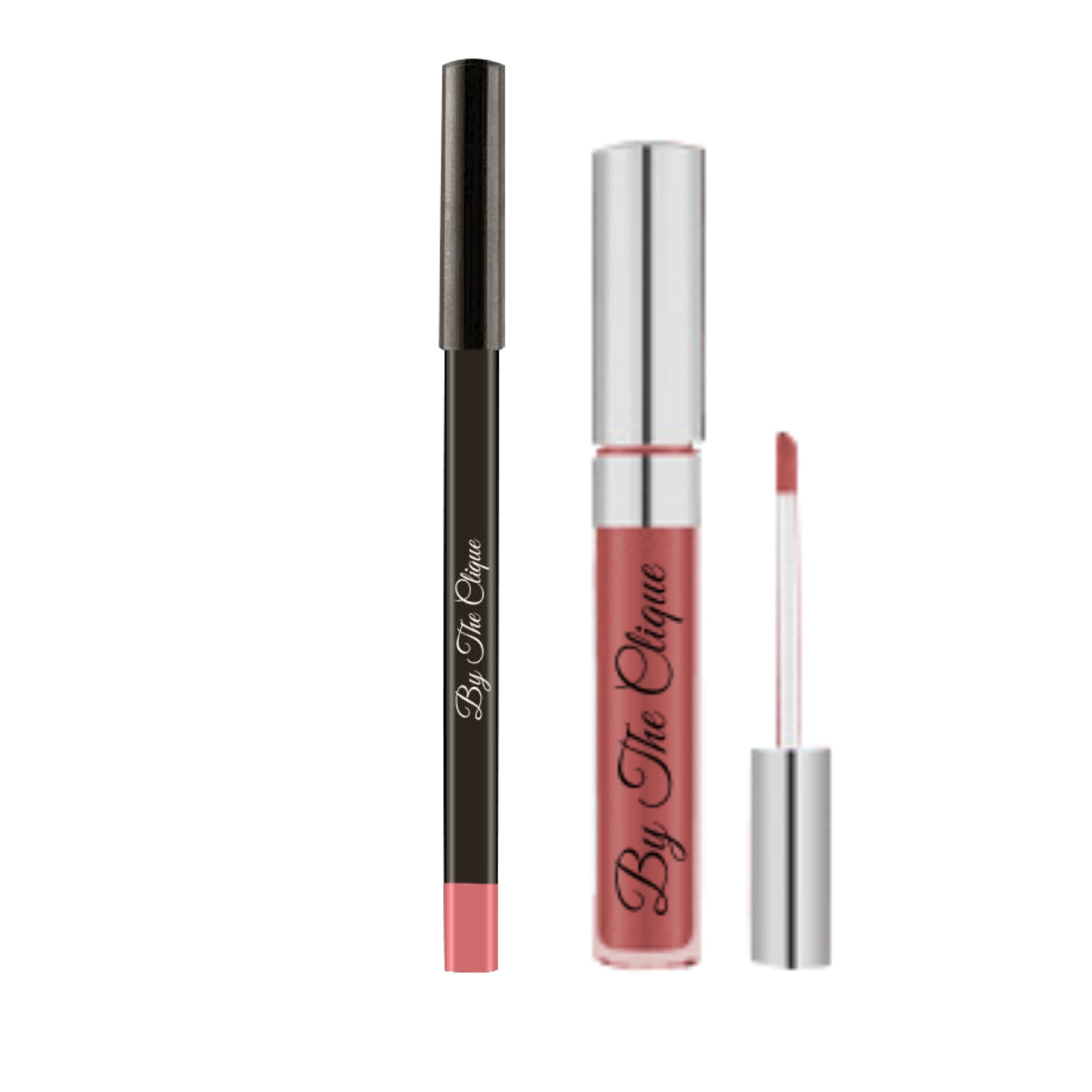 By The Clique "Beach Babe" Premium Matte Lip Kit | Cliquestick Lipstick and Pencil Set | Pink Nude