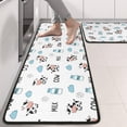 thumbnail image 2 of Kitchen Rugs Sets Of 2,White Cow Milk Cow Pattern Anti Fatigue Kitchen Mat Rugs Non Slip Washable,Decorative Kitchen Floor Mats for Kitchen,Sink,Laundry,17"x47"+17"x47", 2 of 5
