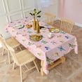 thumbnail image 3 of Pink Butterfly Colorful Wing Pattern Rectangle Tablecloth 60"x102",Waterproof Polyester Rectangle Table Cloth, Wipeable Spillproof Polyester Tablecloth for Dining, Camping, Indoor and Outdoor, 3 of 6