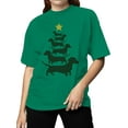 thumbnail image 2 of Dachshund Christmas Tree Womens Graphic Tee, 2 of 3