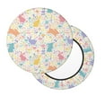 thumbnail image 2 of Susaid Flower Color Rabbit Print Elastic Bar Stool Cover Personalized Washable Stool Cover for Barbershop Home Bar Kitchen-12 inch, 2 of 7