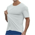 thumbnail image 1 of Yuyuzo Mens T-Shirts Manches Courtes Col Rond Doux T-Shirts Amples Casual Été Entraînement Course Basique Tops, 1 of 6