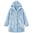 thumbnail image 7 of Enjoytime Fleece Jacket Women Fall Winter Button Down Hooded Teddy Coat Soft Warm Casual Mid Length Long Sleeve Outerwear, 7 of 7