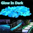thumbnail image 2 of SDJMa Glowing Rocks Glow in The Dark Pebbles Solar Stones Outdoor Garden Lawn Walkway Decorative,DIY Decorative Luminous Stones, 2 of 9