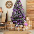 thumbnail image 4 of Purple Christmas Ball Ornaments for Christmas Decorations - 24 Pieces Xmas Tree Shatterproof Ornaments with Hanging Loop for Holiday and Party Decoration (Combo of 8 Ball and Shaped Styles), 4 of 7