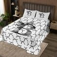 thumbnail image 2 of Erosebridal Ensemble de Courtepointe avec Nœud pour Lit Grand Size, Ensemble de Lit avec Initiale Monogrammée, Décoration de Chambre Rêveuse, Léger, 3 Pcs, 2 of 5