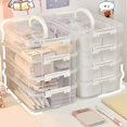 thumbnail image 6 of Osdhezcn Plastic Sundries Organizer Space Saving Desktop Cosmetics and Stationery Storage Case Stackable Table Makeup Box, 6 of 13