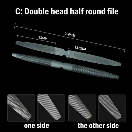 

BAMILL Double-Head Files Half Round Files Hand File Sharp Flat File Shaping Polishing