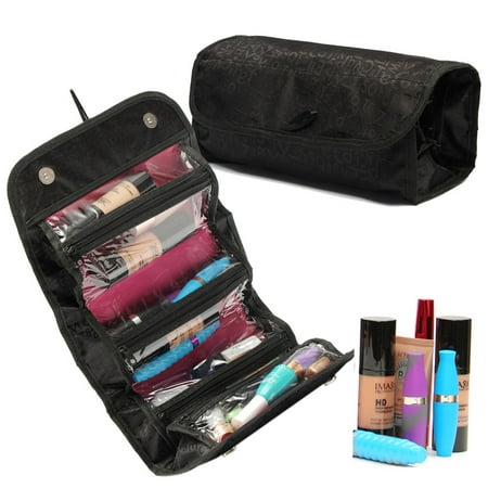 Little Black Travel Case - Lady Roll Multifunction Travel Cosmetic Bag Makeup Case Pouch Toiletry Organizer Black Friday Big Sale