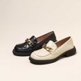 thumbnail image 4 of Minnieouse Mocasines con cadena de Metal británica para mujer, zapatillas antideslizantes a la moda, resistentes al desgaste, regalo exterior, Calzado Negro, 4 of 6