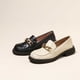 thumbnail image 5 of Guardurnaity Mocasines con cadena de Metal, zapatillas elegantes a rayas antideslizantes de tacón bajo a la moda, resistentes al desgaste, regalo Calzado Negro, 5 of 6