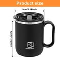 thumbnail image 3 of 17 oz Stainless Steel Insulated Coffee Mug with Handle,Double Wall Vacuum Travel Mug,Tumbler Cup with Sliding Lid, 3 of 9