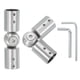 thumbnail image 1 of Conector de Varilla de Cortina de Esquina Uxcell, 2 Pcs Conector de Varilla de Cortina Ajustable para Varilla de 3/4", Plata, 1 of 7
