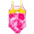 thumbnail image 4 of DC Comics Justice League Batgirl Little Girls Lace-Up Back One-Piece Swimsuit Pink 5, 4 of 5