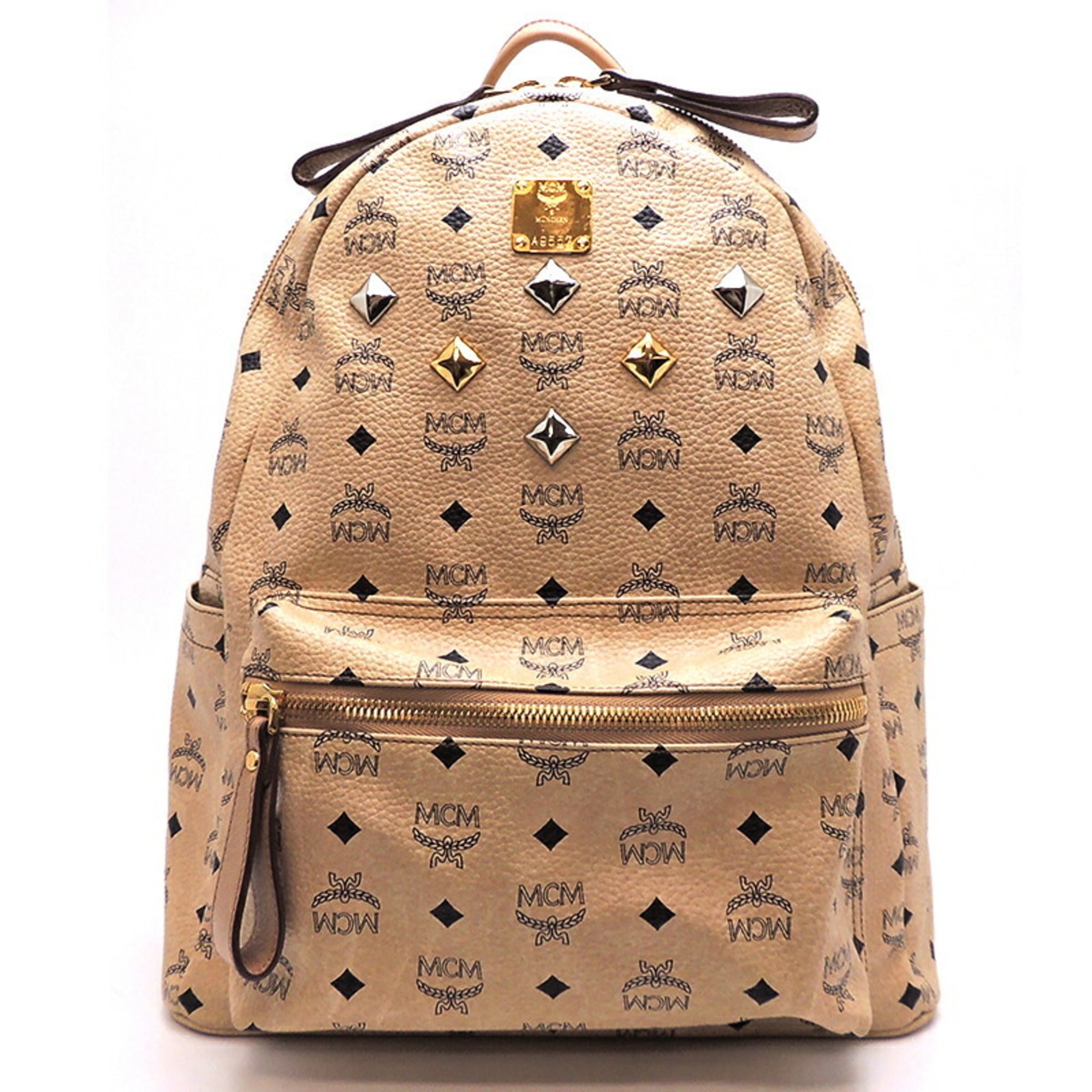 Authenticated Used MCM Studs Backpack Women's/Men's Rucksack/Daypack ...