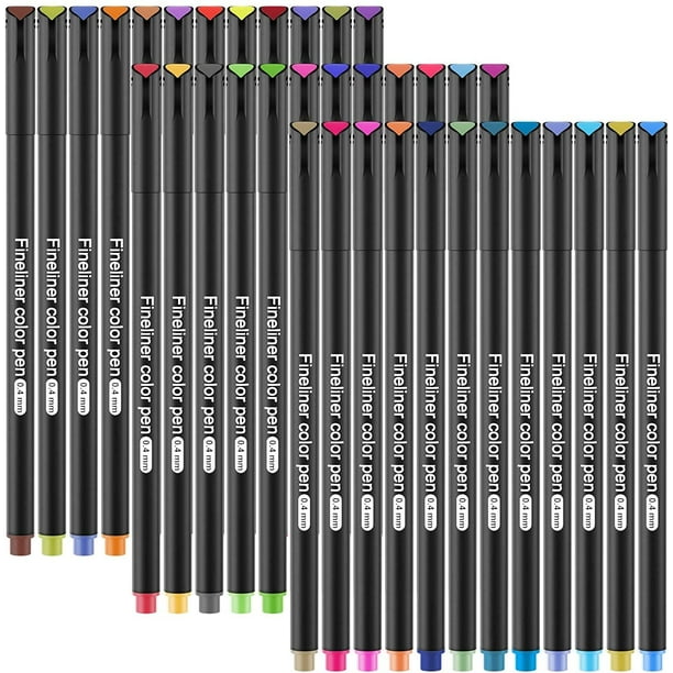 Bolígrafo de fieltro de 36 colores Bolígrafos de punta fina Bolígrafos de fieltro Pluma de línea de gancho de punta de 0,4 mm para bocetos de caligrafía Escritura Ilustraciones WD.WDQZL Hogar