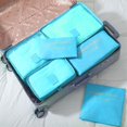 thumbnail image 3 of 6 unids/set viaje impermeable ropa clasificación bolsa embalaje cubo organizador de equipaje, 3 of 5