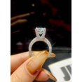 thumbnail image 3 of 1Pc 5ct Moissanite Engagement Ring Handmade Sterling Silver Rings With Gift Box For Her With Anniversary Gift Idea Valentines Gift For Wife Fine Jewelry Gift (Randomly send box colors), 3 of 5