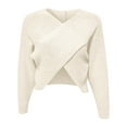 thumbnail image 4 of Sweaters For Women Autumn Winter Fasion Off The Shoulder Long Sleeve One Word Collar Knitted Solid Color Pullover Sweater L Womens Sweaters, 4 of 4