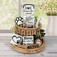 thumbnail image 5 of SXcggal 1 Set Of Farmhouse Tiered Tray Decor Family Tiered Decor With Wooden Beads Signs Rustic Farmhouse Tray Sets For Kitchen Home Table Mini Decor Holiday Party Supplies, 5 of 8