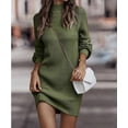 thumbnail image 4 of Vestido de punto jersey, vestido de medio cuello, 4 of 6