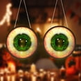 thumbnail image 4 of Halloween LED Light Up Eye Hanging Decorations 2 Pack, Glowing Eyeballs Scary Ghost Eyes Door Wall Badges for Window Porch, Battery Operated Acrylic Spooky Haunted House Ambiance Ornament, 4 of 7