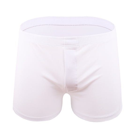 StSilkitty Men's Boxer Briefs Mid Waist Lightweight Breathable Elastic Underwear with Fly Solid Color No Ride-Up Underpants