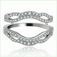 thumbnail image 3 of 2.00Ct Round Cut Simulated Diamond Beautiful Women's Enhancer Wedding Ring 14K White Gold Plated 925 Sterling Silver, 3 of 4
