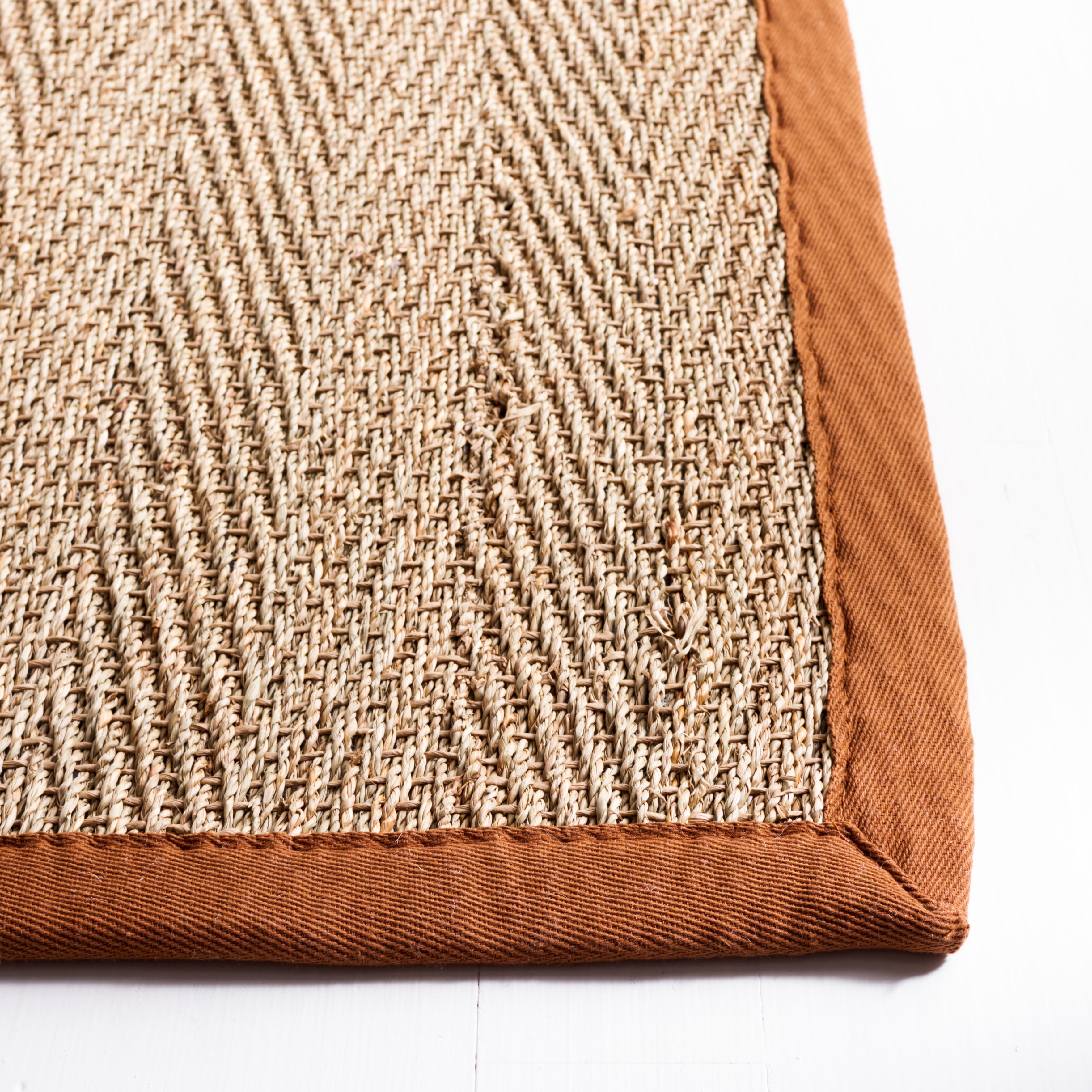 SAFAVIEH Natural Fiber Maisy Solid Area Rug, Natural/Brown, 2' x 3'