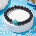 thumbnail image 2 of 10 Pc Turtle Beaded Bracelet Natural Lava Rock & Turquoise Turtle Beaded Stretch Bracelet Beaded Strand Stretch Bracelet Multilayered Bracelet Set for Man Women Costume Jewelry Gifts, 2 of 4