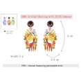 thumbnail image 2 of Pendientes colgantes de resina marrón para mujer y niñas, 2 of 2